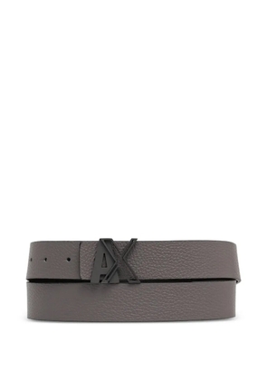 Armani Exchange logo-buckle belt - Grey