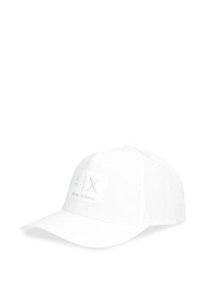 Armani Exchange logo-patch baseball cap - White