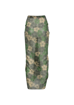 MC2 Saint Barth hibiscus-print sarong - Green