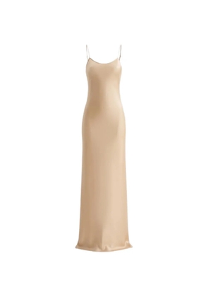 Saint Laurent scoop-neck maxi dress - Neutrals