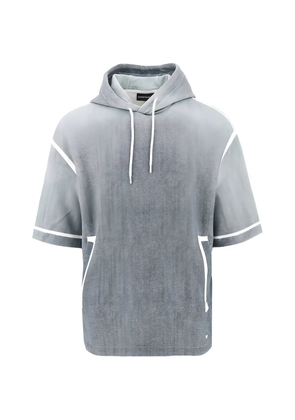 Emporio Armani oversized short-sleeve hoodie - Blue