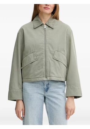 Marc O'Polo corduroy-collar zip-up jacket - Green