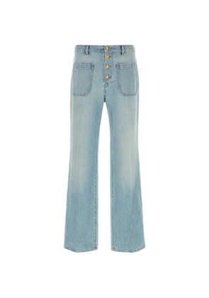 Valentino Garavani gold buttons jeans - Blue