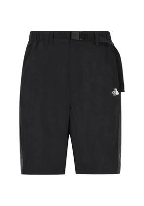 The North Face Kids belted grid-pattern shorts - Black