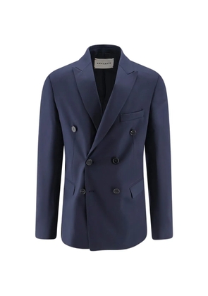 AMARANTO double-breasted peak-lapel blazer - Blue