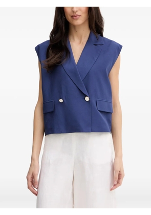 FRACOMINA double-breasted sleeveless top - Blue