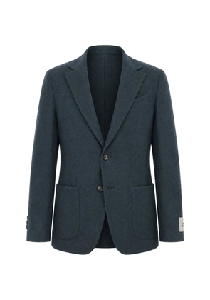 Corneliani single-breasted patch-pocket blazer - Blue