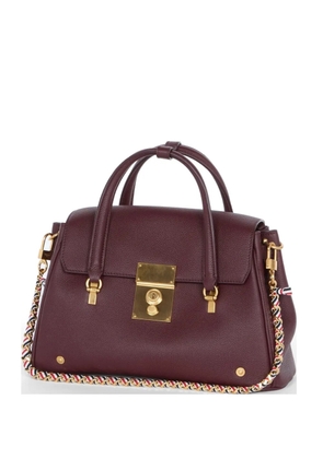 Thom Browne small Bolton pebbled leather tote bag - Red