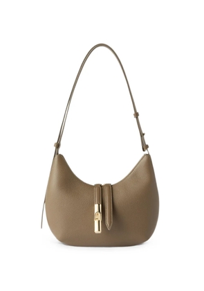 Furla Goccia grained leather shoulder bag - Neutrals