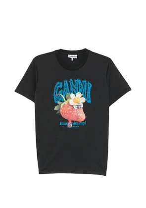 GANNI graphic-print T-shirt - Black