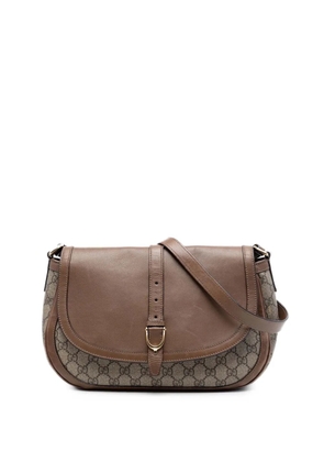 Gucci Pre-Owned 2016-2026 GG Supreme Stirrup crossbody bag - Brown