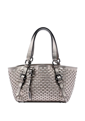 Burberry Pre-Owned 2000-2017 Metallic Woven Leather tote bag - Gold