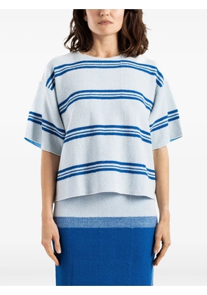 Bielo striped double-face T-shirt - Blue