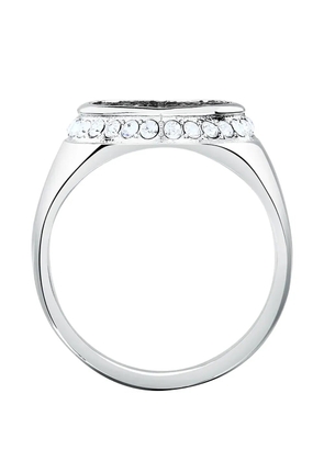 Karl Lagerfeld crystal-embellished heart ring - Silver