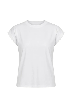 FRAME crochet-trim T-shirt - White