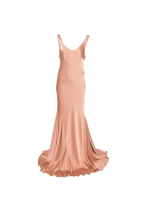 ALESSANDRO LEGORA flared-hem maxi dress - Pink