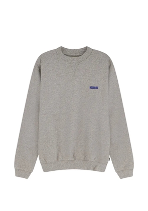Woodbird Cane Lion logo-print cotton sweater - Grey