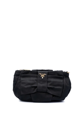 Prada Pre-Owned 2010-2026 Tessuto Bow Wristlet clutch bag - Black