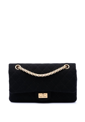 CHANEL Pre-Owned 2012-2013 Quilted Jersey Reissue 2.55 Double Flap 225 shoulder bag - Black