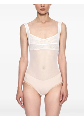 Atu Body Couture sleeveless semi-sheer bodysuit - White
