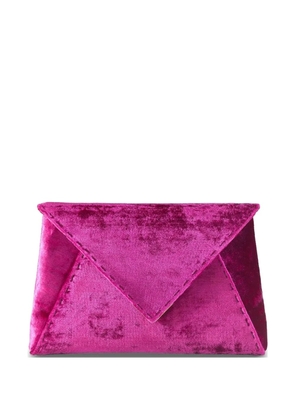 Tyler Ellis Lee Pouchet crushed velvet clutch bag - Pink