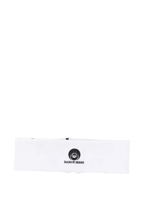 Marine Serre Moon-print logo-print headband - White