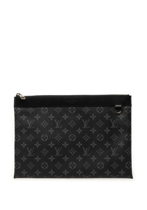 Louis Vuitton Pre-Owned 2021-2026 Monogram Eclipse Discovery Pochette GM clutch bag - Black