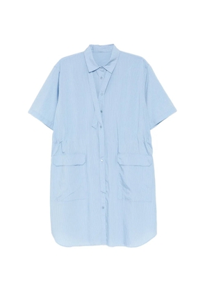 JNBY crinkle-effect striped shirt dress - Blue