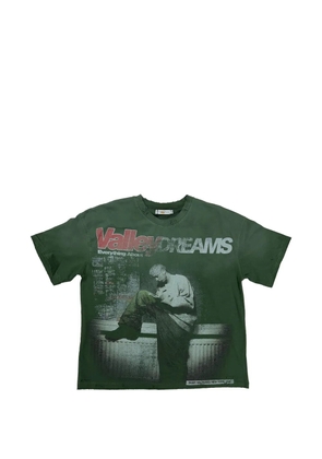 Vale Stanley distressed graphic-print T-shirt - Green