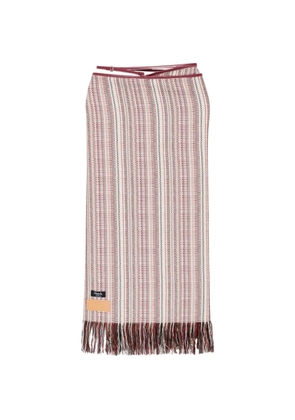 LESS Portuguese woven-wrap skirt - Red