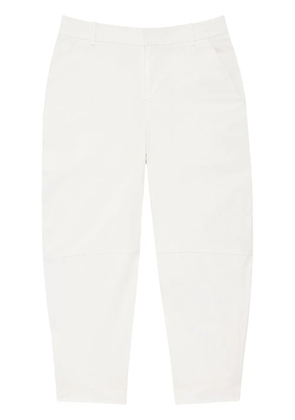 Another Tomorrow tapered-leg organic-cotton trousers - White