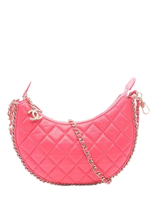 CHANEL Pre-Owned 2021-2026 Small Quilted Lambskin Chain Around Hook Hobo Bag shoulder bag - Pink
