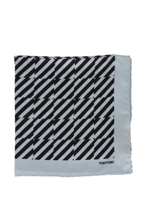TOM FORD geometric-print pocket square - Blue