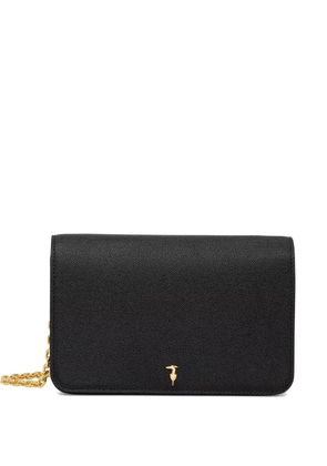 Trussardi grainy chain-link crossbody bag - Black