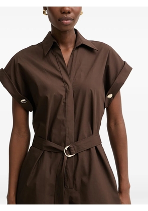 SIMONA CORSELLINI belted wide-leg jumpsuit - Brown