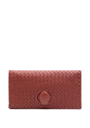Bottega Veneta Pre-Owned 2012-2026 Nappa Intrecciato Turn Lock clutch bag - Red