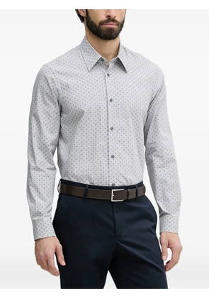 Armani Exchange micro-pattern long-sleeve shirt - Grey