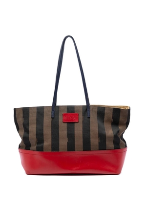 Fendi Pre-Owned 2010-2026 Medium Pequin Canvas Roll tote bag - Brown