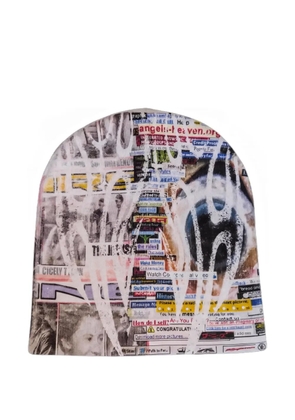 HELLSTAR graphic-print beanie hat - Neutrals