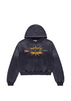 Vale sun-print hoodie - Black