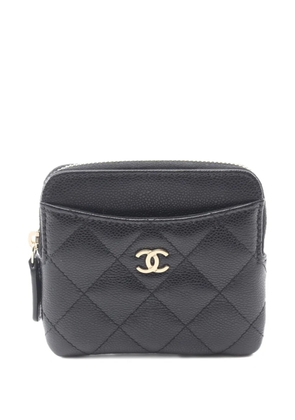 CHANEL Pre-Owned 2021s Matelassé Caviar coin purse - Black