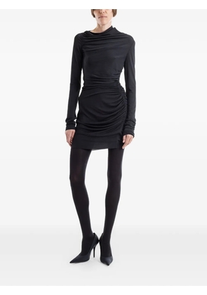 Rick Owens Svita ruched-detailing asymmetric-neck mini dress - Black
