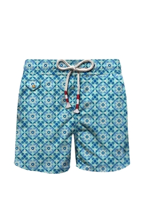 MC2 Saint Barth geometric-print drawstring swim shorts - Blue