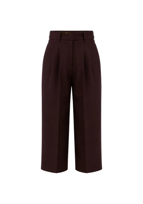 Elisabetta Franchi pleated wide-leg trousers - Brown