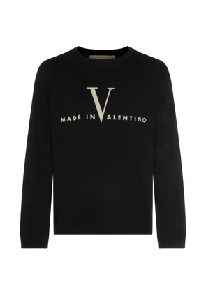 Valentino Garavani logo-print long-sleeve sweatshirt - Black
