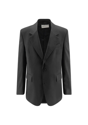 AMARANTO single-breasted two-button blazer - Black
