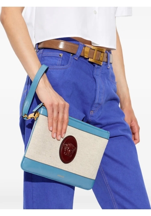 Versace Rivière canvas clutch bag - Neutrals