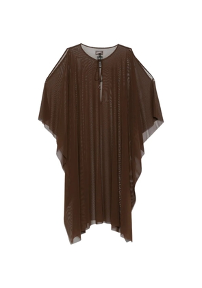 Fisico Azalea sheer-finish cut-out kaftan - Brown