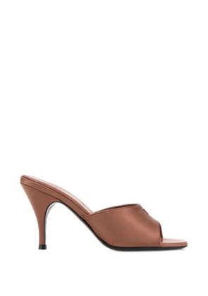 Miu Miu satin open-toe mules - Brown