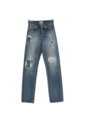 JW Anderson distressed-effect patchwork jeans - Blue